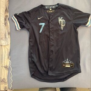 Kansas City Royals City Connect Jersey -Nike Blue Baseball Jersey- Bobby Witt Jr